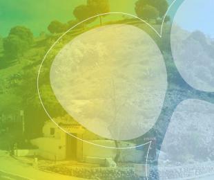 logo del programa junto con fondo de paisaje