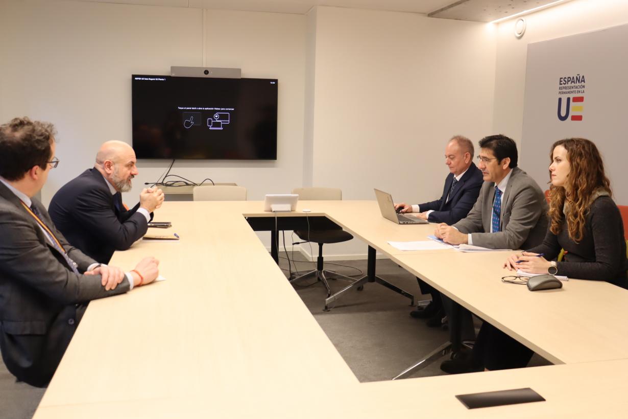 Reunión en la sede de la REPER en Bruselas