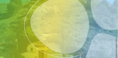 logo del programa junto con fondo de paisaje