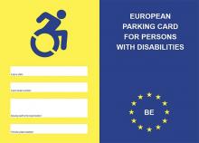 imagen de la tarjeta europea de estacionamiento para personas con discapacidad