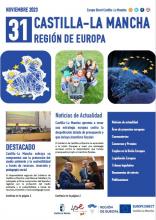 portada Boletín electrónico Castilla-La Mancha Región de Europa. Noviembre 2023