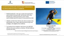 portada de presentación "La ejecución del Plan Next Generation UE en Castilla-La Mancha"