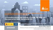 portada de la ponencia "La transformación del Estado a través del Plan de Recuperación Next Generation EU"