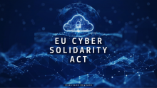 imagen de una nube con un candado y el texto "EU cyber solidarity act"
