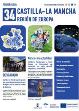 portada Boletín electrónico Castilla-La Mancha Región de Europa. Febrero 2024