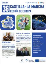 portada Boletín electrónico Castilla-La Mancha Región de Europa. Abril 2024