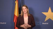 la presidenta del Parlamento Europeo, Roberta Metsola