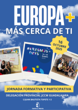 El Gobierno regional, a través de la Delegación de Educación, Cultura y Deportes, ha organizado en Guadalajara una jornada informativa y participativa en torno a las oportunidades, proyectos o ayudas que ofrece para los jóvenes la Unión Europea. La cita tendrá lugar el próximo día 16 de octubre, en el salón de actos de la Delegación de la Junta y contará con dos sesiones diferenciadas. Por la mañana se celebrará una jornada técnica para profesionales que trabajan en entornos con jóvenes y en horario de tard